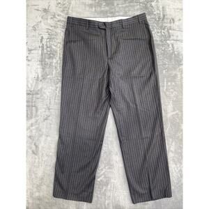 Vintage Zanella Striped Formal Dress‎ Pants Men's 38 Black Red Stripe